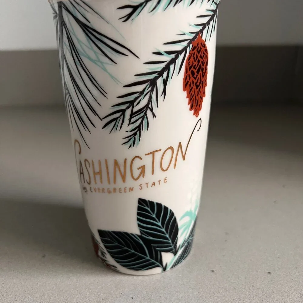 Starbucks Washington State Local Collection Double Wall Ceramic Traveler Mug - 1